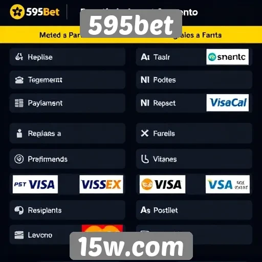 Métodos de pagamento disponíveis no 595bet